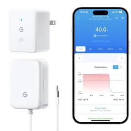 GoveeLife WiFi Refrigerator Thermometer with Alarm, Wireless Digital Freezer Temperature Gauge with App Control, 2 Years Free Data Export, for Home Kitchen Fridge Hot Tub(Only Support 2.4G Wi-Fi)