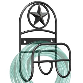 GOFORWILD Garden Hose Holder, Decorative Hose Butler Sturdy Water Hose Rack, Durable Wall Hose Hanger, Holds 125-Feet of 5/8-Inch Hose, Hose Reel, Made of Gauge Steel