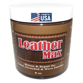 Blend It On Leather Max Large Project 8 Ounce Jar Refinish For Your Furniture, Jacket, Sofa or Car Seat, Super Easy Instructions, Restore Any Material, Bonded, Pleather, Genuine (Scarlet Red)
