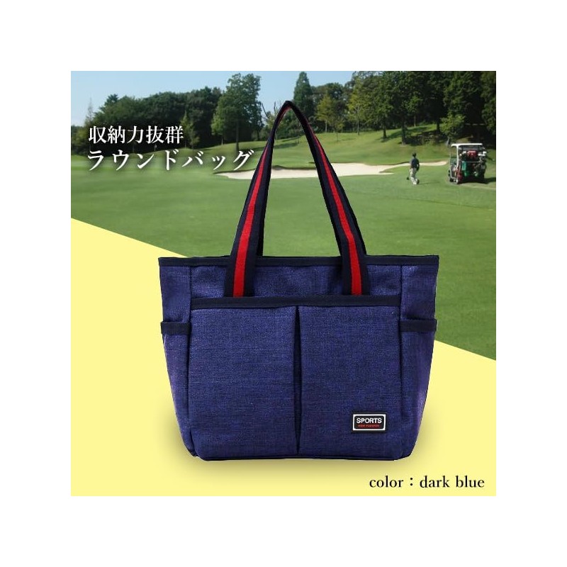 Remarks Japan Round Bag, Dark Blue, Golf, Men's, Women's, Cart