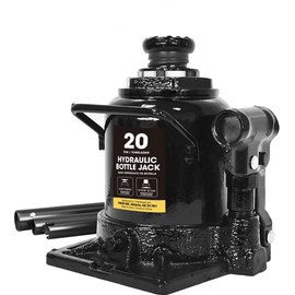 BIG RED Torin Hydraulic Stubby Low Profile Car Bottle Jack for Auto Repair and House Lift, 20 Ton (40,000 LBs) - Black