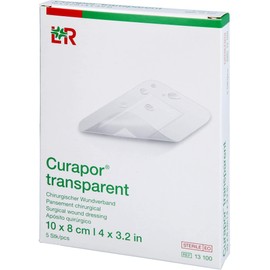 Curapor wound dressing sterile transparent 8 x 10 cm, pack of 5