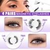 Magnetic Eyelashes Natural Look 4 Pairs Magnetic Lashes with Applicator