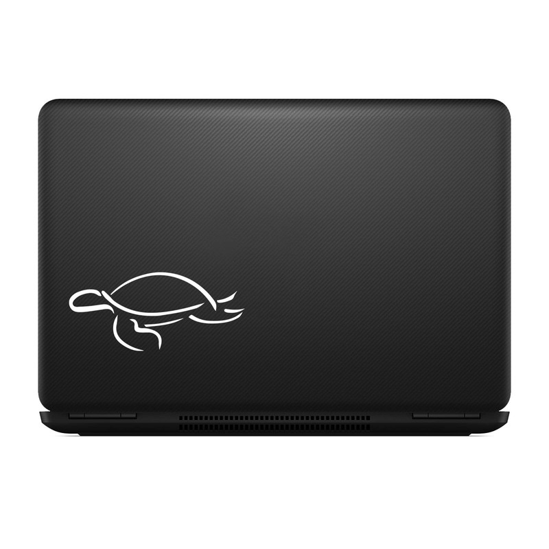Bargain Max Decals Simple Turtle Outline Sticker Decal Notebook Car