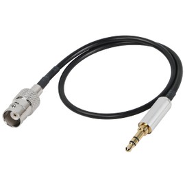 MEIRIYFA BNC to 3.5mm Coaxial Power Audio Cable, BNC Female to 1/8" TRS Stereo Male Plug 1.2Ft