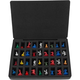 Handmade Hard EVA Minature Figure Box - 36 Slot Figurine Carrying Case,Pre-groov