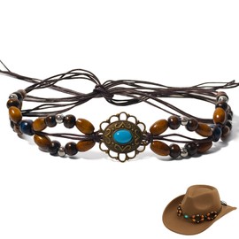 nemokamai Cowboy Hat Bands for Men Women, Braided Hatbands Belt for Straw/Sun/Beach Hats Multicolor