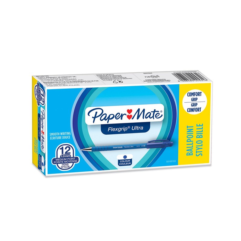 Paper Mate Flexgrip Ultra Capped Ballpoint Pens | Medium Point
