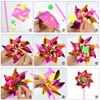 100pcs Plastic Rainbow Pinwheel,Windmill Party Pinwheels DIY Pinwheels Set for