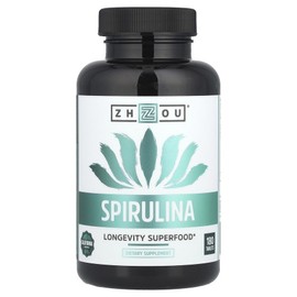 Zhou Nutrition Spirulina 180 Tablets, 5 Count / Zhou Nutrition 스피룰리나 180정, 5개