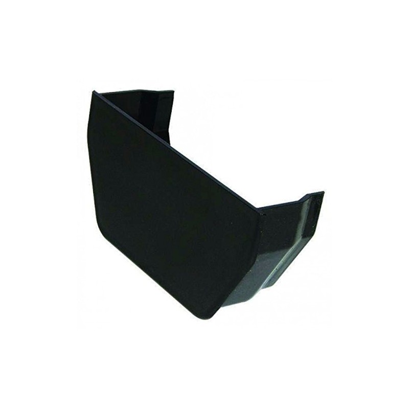 FLOPLAST 114mm Square Gutter Internal Stop End - Black