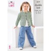 King Cole Children/Girls Knitting Pattern (6519) in Cherished DK -