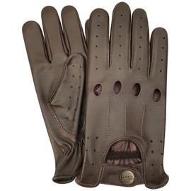 Prime Men’s Driving Gloves in High-Quality Soft, Genuine Leather without Lining / Retro Style in Ten Beautiful Colours / 507 - brown, size: l