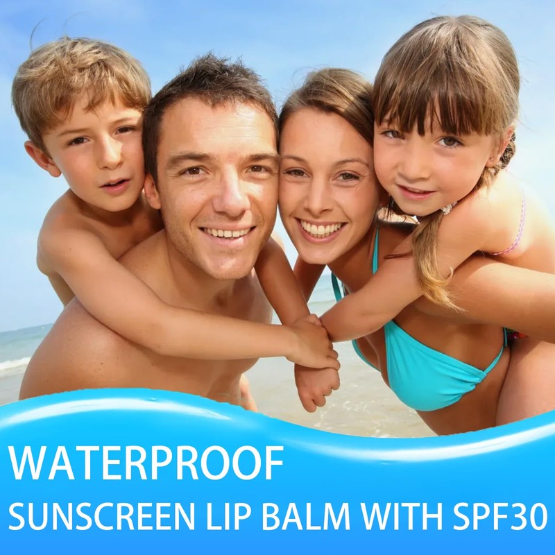 Sunscreen Lip Balm SPF 30, Lip Balm for Dry Cracked