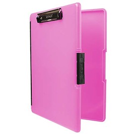 Dexas 3517-806 Slimcase 2 Storage Clipboard with Side Opening, Neon Pink