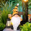 Maikall Rish Gnome Garden Statues with Solar Lights Outdoor Gnomes