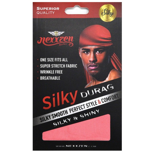 Nexxzen Quality Silky Smooth Durag 360 Waves Baby Pink