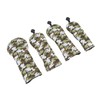 4Pcs Golf Club Head Cover PU Thick Plush Wear Resistant