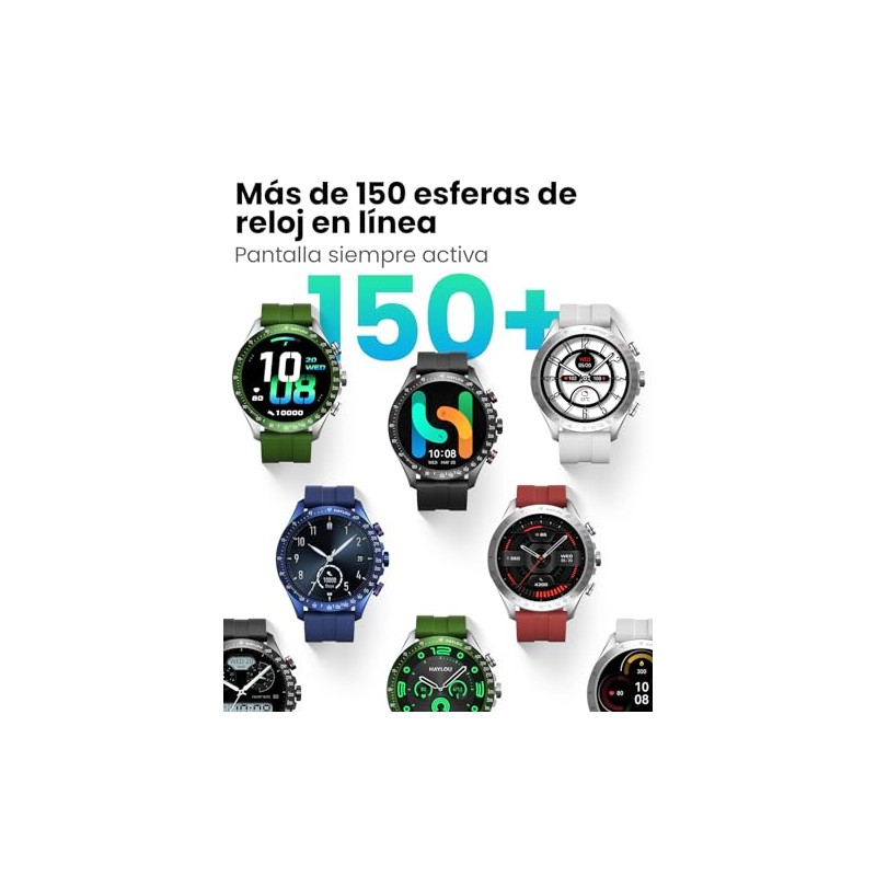 HAYLOU Solar Pro Smartwatch para Hombre,Pantalla AMOLED de 1,43 Pulgadas