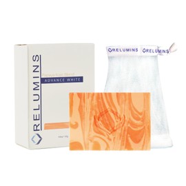 Relumins Triple Glow Bar Soap – Professional Spa Formula – Deep-Cleansing Plant-Based Skincare Bar with Gentle Exfoliation and Skin-Smoothing Benefits – Rich Lather for Daily Use – 135g with Net