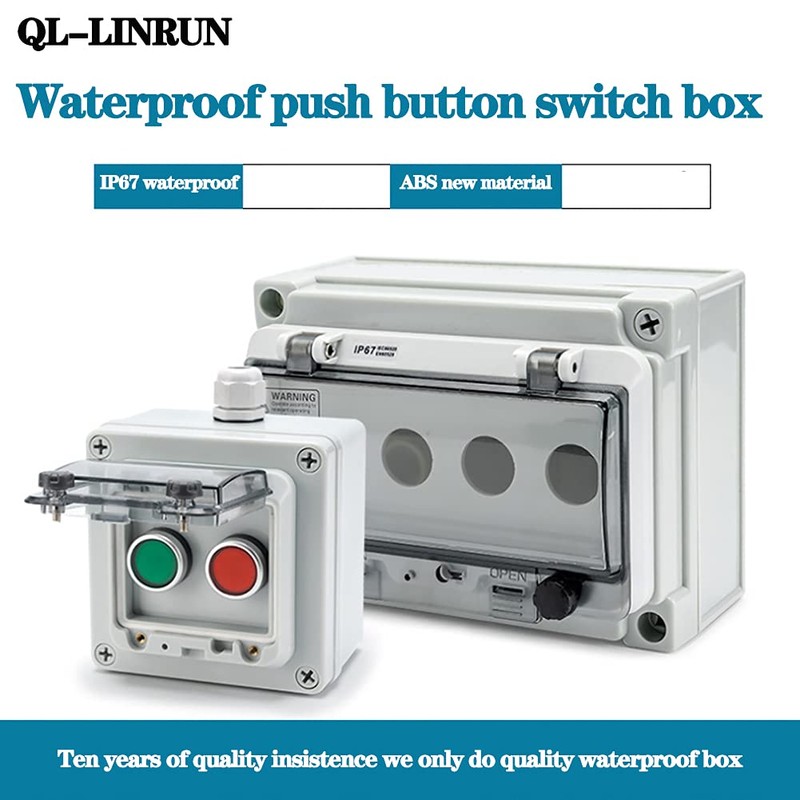 Push Button Box Ip67 Button Switch with Emergency Stop Button