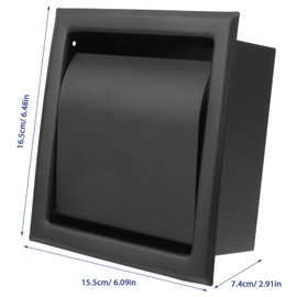 Uonlytech Stainless Steel Toilet Paper Holder Embedded Roll Tissue Rack Compact Waterproof Bathroom Accessory 6.49X6.10X2.91 Inch