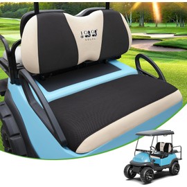 10L0L Golf Cart Seat Covers Full Front Seats, Easy Install with Polyester Bench Seat Protector, Universal Fit Accessories for Yamaha Club Car DS/Precedent