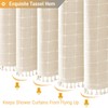 BTTN 182 x 200cm Drop Long Shower Curtain, Boho Farmhouse
