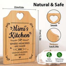 Mimi Gifts, Gifts for Mimi, Mimi Gifts for Grandma, Mimi Cutting Board, Birthday Gifts for Mimi, Mimi Gifts from Grandchildren Grandkids Granddaughter Grandson, Mothers Day Gifts for Mimi