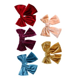 Ipetboom 5pcs Boutique Hairpin Bowknot Bobby Pin for Lob Half up Half down Styles Hair Accessories Random Color