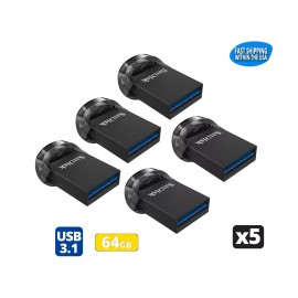 Sandisk Ultra Fit 64GB USB 3.0 / 3.1 Flash Drive Thumb Drive Pen Drive (5 Pack)