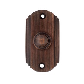 STALLION HARDWARE Brass Bell Push Button Vintage Decorative Push Doorbell with Easy Installation (1, Oil Rubbed Bronze)