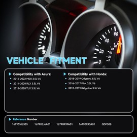 TorqNGo 16790-5J6-305 High pressure fuel pump - Replace with Acura MDX 2014-2022 RLX 2014-2020 TLX 2015-2020 Honda Odyssey 2018-2019 Pilot Ridgeline 3.5L V6 - OEM:167905J6305 16790R9SA01 GDP508