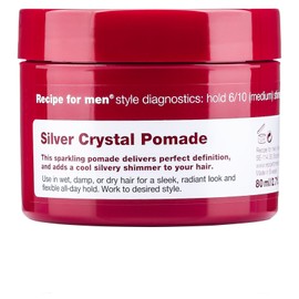 Recipe For Men Glitter Silver Crystal Pomade for Men - For a Sleek, Radiant Look and Silver Shimmer - 80ml