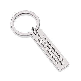 Sisadodo Boyfriend Girlfriend Gifts Keychain Thank You for Coming Into My Life Inspirational Dog Tag for Men Women Best Friends Friendship Gifts for Birthday Christmas Thanksgiving