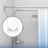 2 Pack Adhesive Curtain Rod Holders, No Drilling Shower Curtain