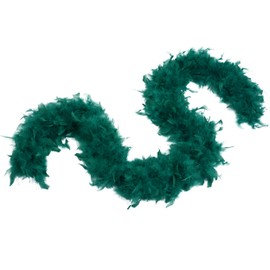 Fukang Feather Turkey Chandelle Feather Boa 72" 80 Gram (Hunter Green, 80g)
