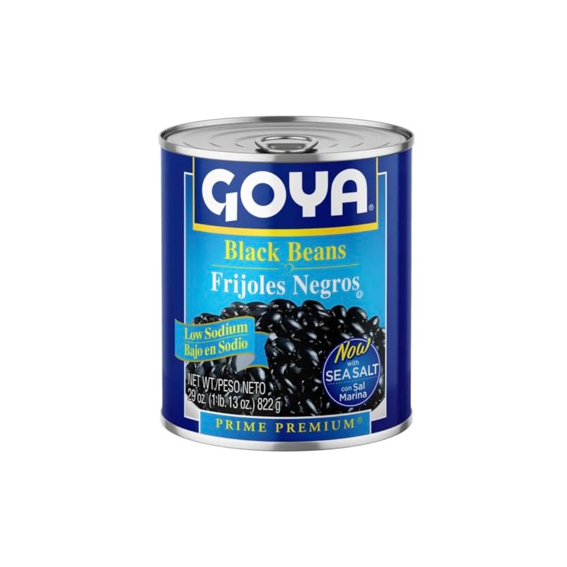 Goya Black Beans Low Sodium, 29 oz, 2-Pack