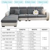 Generisch Sofa Cover for Corner Sofa 2-Seater, Stretch Cover Non-Slip