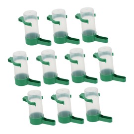 MERRYHAPY 10pcs Bird Waterer Bird Food and Water Dispenser Parakeet Water Dispenser for Cage Pigeon Drinker Quail Drinker Rabbit Drinking Glasses Bird Water Drinker Utensils Plastic Squirrel