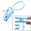 Foshine 24 Pack ClothesPins with Plastic Rope, Clothesline Drying Clothing