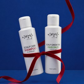 이영차 그린티 스캘프 탈모완화 샴푸 + 손상모 복구 극손상 헤어팩 100ml세트 Lee Yong-Cha Green Tea Scalp Hair Loss Relief Shampoo + Damaged Hair Recovery Extreme Damage Hair Pack 100ml Set, 1세트