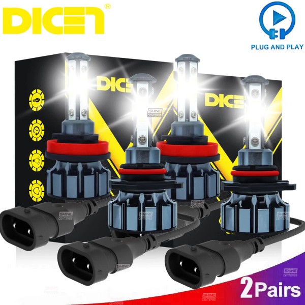 Unbranded 4x 9005 H11 Combo LED Headlight High Low Beam