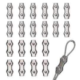 20 Pcs stainless steel duplex wire rope cable clamp/wire rope clamp (1/8 Inch M3)