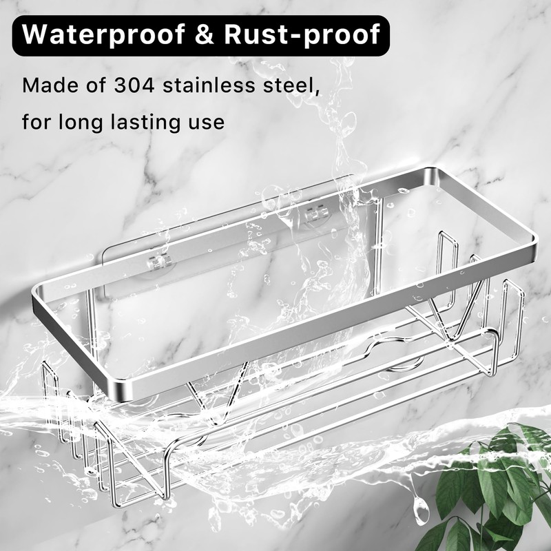 KEGII Shower Shelf without Drilling, Bathroom Shower Shelf, Shower Basket,
