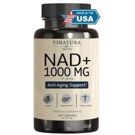VINATURA Suplemento NAD 1000mg - Suplemento NAD puro para antienvejecimiento