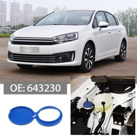 VGOL 2pcs Car Windshield Washer Bottle Cap 643230 Windshield Washer Wiper Fluid Reservoir Washer Bottle Cap Compatible with Citroen Compatible with Peugeot