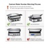 FOCOllK Griddler Plates Replacement for Cuisinart Griddler GR-4NP1 5-in-1,as Cuisinar...