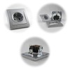 Delphi LED Dimmer with Earthing Contact Socket, Silver, UP