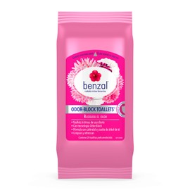 Benzal Toallets, Toallitas Humedas Íntimas, Bloqueador del Olor, Paquete de 20